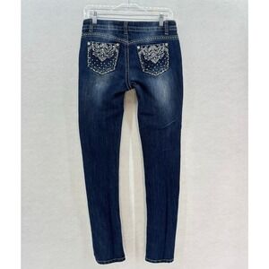 Southpole‎ Low Rise Skinny Jeans Junior's size 5 Vintage y2k Rhinestone Punk
